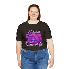 National Rollercoaster Day Pink Shirt | Carnival Ride T-Shirt
