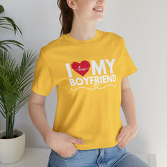 I Love My Boyfriend Shirt | Couple Love T-Shirt, Pair Girlfriend Boyfriend Matching Shirt
