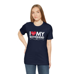I Love My Boyfriend Shirt | Couple Love T-Shirt, Pair Girlfriend Boyfriend Matching Shirt