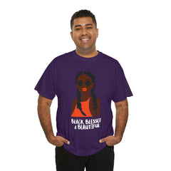 Black Blessed And Beautiful Shirt | Empowered & Beautiful Cotton T-shirt