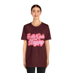 Slaying in Fourth Grade Shirt | Pink School Unisex T-Shirt