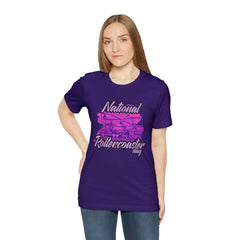 National Rollercoaster Day Pink Shirt | Carnival Ride T-Shirt