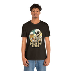 Skeleton Drank to Death Shirt | Drink Beer Unisex T-Shirt