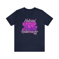 National Rollercoaster Day Pink Shirt | Carnival Ride T-Shirt