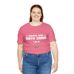 Sixth Grade Survival Mode Shirt | Minecraft School Unisex T-Shirt