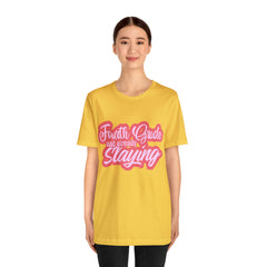 Slaying in Fourth Grade Shirt | Pink School Unisex T-Shirt