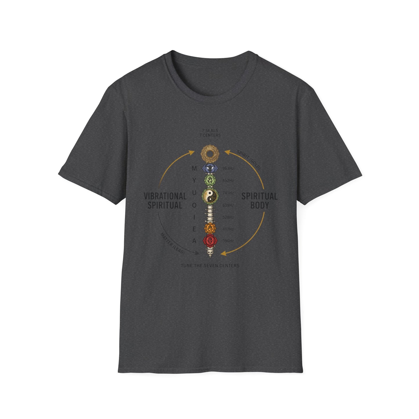 Chakra Alignment T-Shirt — 7 Seals 7 Centers Spiritual Energy Tee