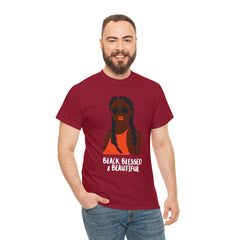 Black Blessed And Beautiful Shirt | Empowered & Beautiful Cotton T-shirt