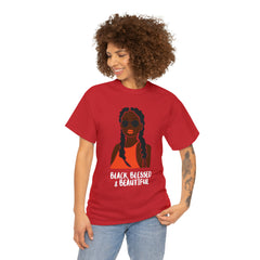 Black Blessed And Beautiful Shirt | Empowered & Beautiful Cotton T-shirt