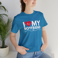 I Love My Boyfriend Shirt | Couple Love T-Shirt, Pair Girlfriend Boyfriend Matching Shirt