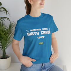 Sixth Grade Survival Mode Shirt | Minecraft School Unisex T-Shirt