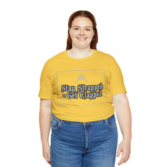 Stay Strapped or Get Clapped | Gun Firearms Self-Defense T-Shirt