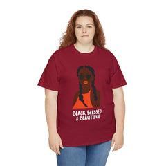 Black Blessed And Beautiful Shirt | Empowered & Beautiful Cotton T-shirt