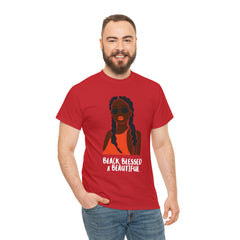 Black Blessed And Beautiful Shirt | Empowered & Beautiful Cotton T-shirt