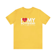 I Love My Boyfriend Shirt | Couple Love T-Shirt, Pair Girlfriend Boyfriend Matching Shirt