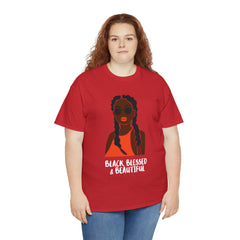 Black Blessed And Beautiful Shirt | Empowered & Beautiful Cotton T-shirt