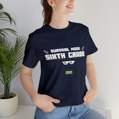Sixth Grade Survival Mode Shirt | Minecraft School Unisex T-Shirt