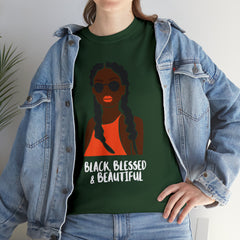 Black Blessed And Beautiful Shirt | Empowered & Beautiful Cotton T-shirt