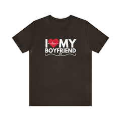 I Love My Boyfriend Shirt | Couple Love T-Shirt, Pair Girlfriend Boyfriend Matching Shirt