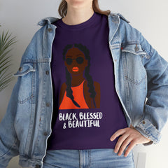 Black Blessed And Beautiful Shirt | Empowered & Beautiful Cotton T-shirt