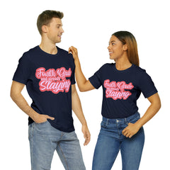Slaying in Fourth Grade Shirt | Pink School Unisex T-Shirt