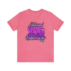 National Rollercoaster Day Pink Shirt | Carnival Ride T-Shirt