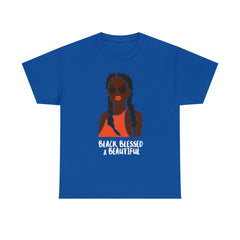 Black Blessed And Beautiful Shirt | Empowered & Beautiful Cotton T-shirt
