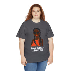 Black Blessed And Beautiful Shirt | Empowered & Beautiful Cotton T-shirt