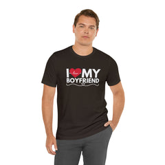 I Love My Boyfriend Shirt | Couple Love T-Shirt, Pair Girlfriend Boyfriend Matching Shirt