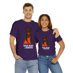 Black Blessed And Beautiful Shirt | Empowered & Beautiful Cotton T-shirt
