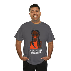 Black Blessed And Beautiful Shirt | Empowered & Beautiful Cotton T-shirt