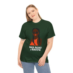 Black Blessed And Beautiful Shirt | Empowered & Beautiful Cotton T-shirt