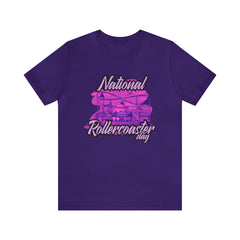 National Rollercoaster Day Pink Shirt | Carnival Ride T-Shirt