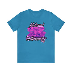National Rollercoaster Day Pink Shirt | Carnival Ride T-Shirt
