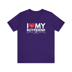 I Love My Boyfriend Shirt | Couple Love T-Shirt, Pair Girlfriend Boyfriend Matching Shirt