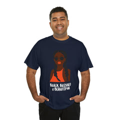 Black Blessed And Beautiful Shirt | Empowered & Beautiful Cotton T-shirt