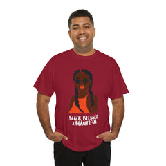 Black Blessed And Beautiful Shirt | Empowered & Beautiful Cotton T-shirt