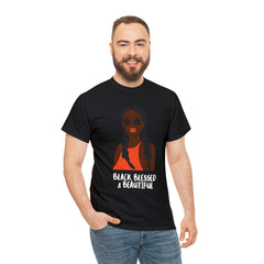 Black Blessed And Beautiful Shirt | Empowered & Beautiful Cotton T-shirt