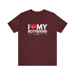 I Love My Boyfriend Shirt | Couple Love T-Shirt, Pair Girlfriend Boyfriend Matching Shirt