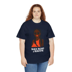 Black Blessed And Beautiful Shirt | Empowered & Beautiful Cotton T-shirt