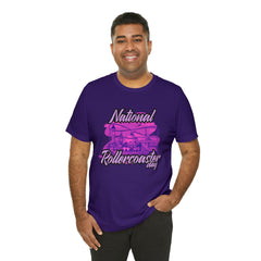National Rollercoaster Day Pink Shirt | Carnival Ride T-Shirt