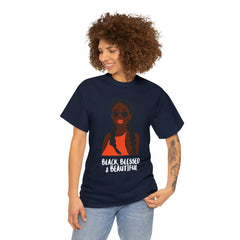 Black Blessed And Beautiful Shirt | Empowered & Beautiful Cotton T-shirt