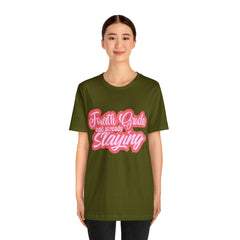 Slaying in Fourth Grade Shirt | Pink School Unisex T-Shirt