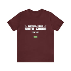 Sixth Grade Survival Mode Shirt | Minecraft School Unisex T-Shirt
