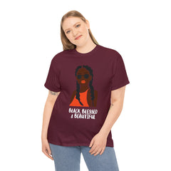 Black Blessed And Beautiful Shirt | Empowered & Beautiful Cotton T-shirt