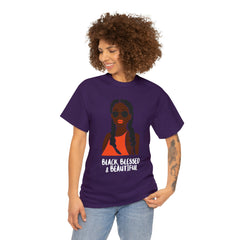 Black Blessed And Beautiful Shirt | Empowered & Beautiful Cotton T-shirt