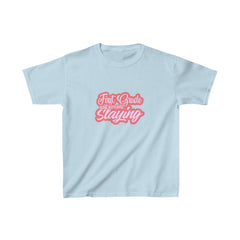 Slaying in First Grade Shirt | School Kids Heavy Cotton™ Tee
