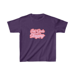 Slaying in First Grade Shirt | School Kids Heavy Cotton™ Tee