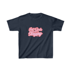 Slaying in First Grade Shirt | School Kids Heavy Cotton™ Tee