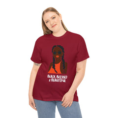 Black Blessed And Beautiful Shirt | Empowered & Beautiful Cotton T-shirt